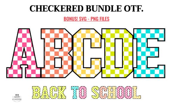 Checkered Back to School Bundle for Creative Projects