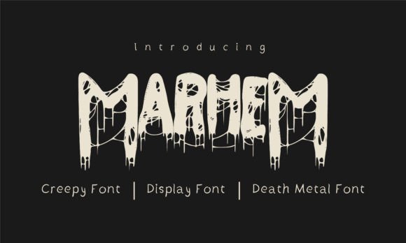 Marhem Font: The Spooky Display Typeface for Bold Projects