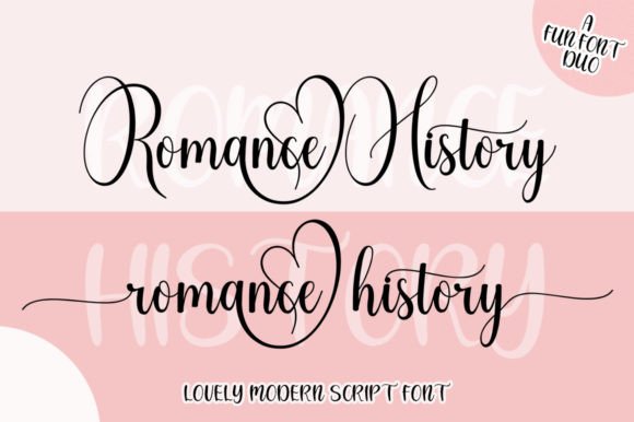 Romance History Font Duo for Elegant Design Projects